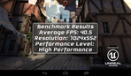 Os resultados do teste do benchmarks Epic Citadel...