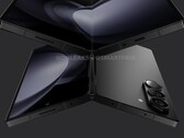 Uma renderização do "Galaxy Z Fold6". (Fonte: OnLeaks x SmartPrix)
