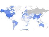 Os países do G7, a Ucrânia e a China estão em azul escuro. Infelizmente, não há dados sobre a Rússia. (Imagem: imperva)