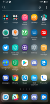 OptiFlex app row in the bottom of the app drawer