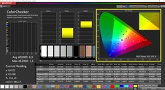 CalMAN - ColorChecker calibrado (espaço de cor alvo AdobeRGB)