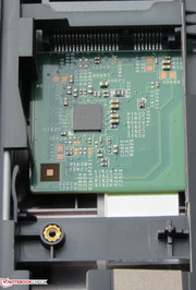O conector mSATA permite que o portátil seja atualizado com um SSD.