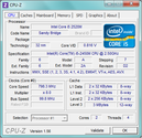 Informação do sistema CPUZ CPU
