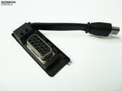 O adaptador Mini-VGA fornecido