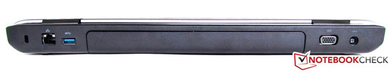 Lado Posterior: RJ45 (LAN), USB 3.0, VGA, Conector de força