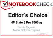 Editor's Choice em fevereiro 2014: HP Slate 8 Pro 7600eg