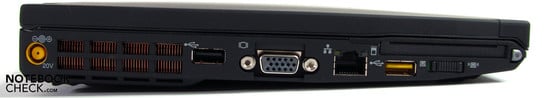 Lado Esquerdo: Conector de força, 2x USB 2.0, VGA, LAN e ExpressCard/54