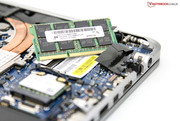 8 GB de memória de sistema DDR3 estão em um módulo.