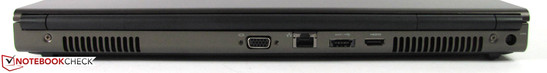 Traseira: VGA, Gigabit LAN, eSATA, HDMI