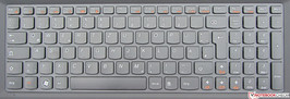 O teclado permite uma digitação agradável