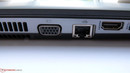Há suficientes interfaces disponíveis na forma de 4x USB, VGA, HDMI e LAN.