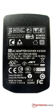 Informação sobre o adaptador de carregador USB
