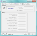 Informação do sistema CPUZ RAM