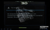 Recon 3D lançou contínuos erros.