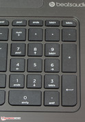 Um teclado numérico está instalado.