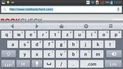 Não muito espaço livre no modo horizontal se o teclado for expandido.