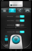 O software MAXX audio permite que o usuário ajuste as configurações de som.