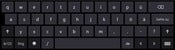 O teclado no modo horizontal.