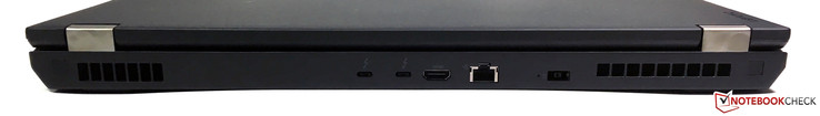 Rear: 2x USB 3.1 Type-C (Gen 2)/Thunderbolt 3, HDMI 1.4, Gigabit-Ethernet, AC