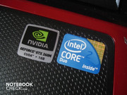 A Nvidia Geforce GTX 260M e o Intel Core 2 Duo T9550