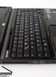 Neste aspecto o Compaq 6910p oferece um teclado com estrutura clara.