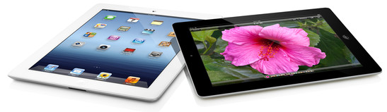 Apple: iPad 3 preto e branco