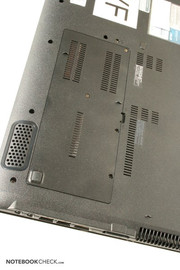The user can easily access the hardware components through the panel at the bottom of the laptop...
