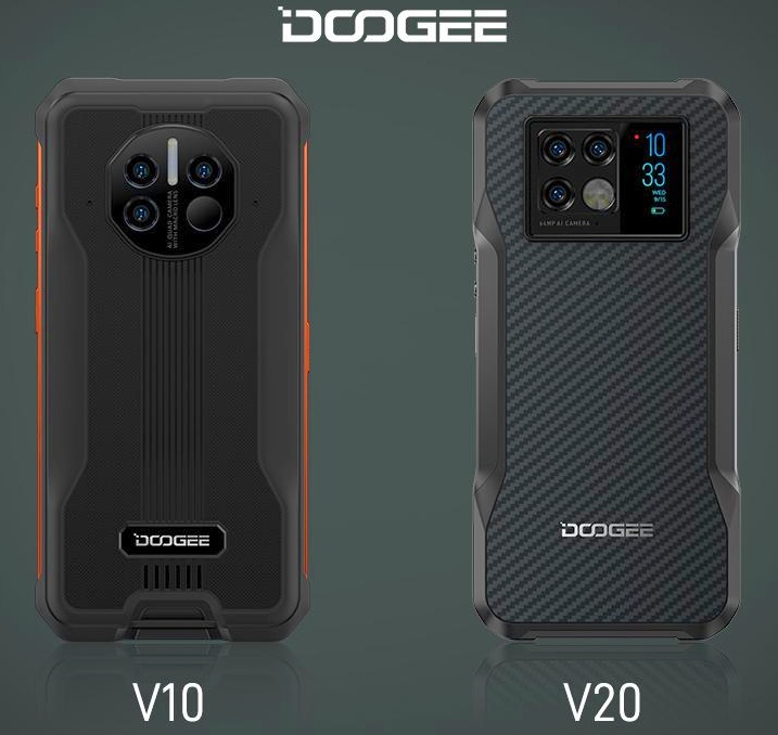 Mais detalhes do Doogee V20, mostrando grandes melhorias em relação ao