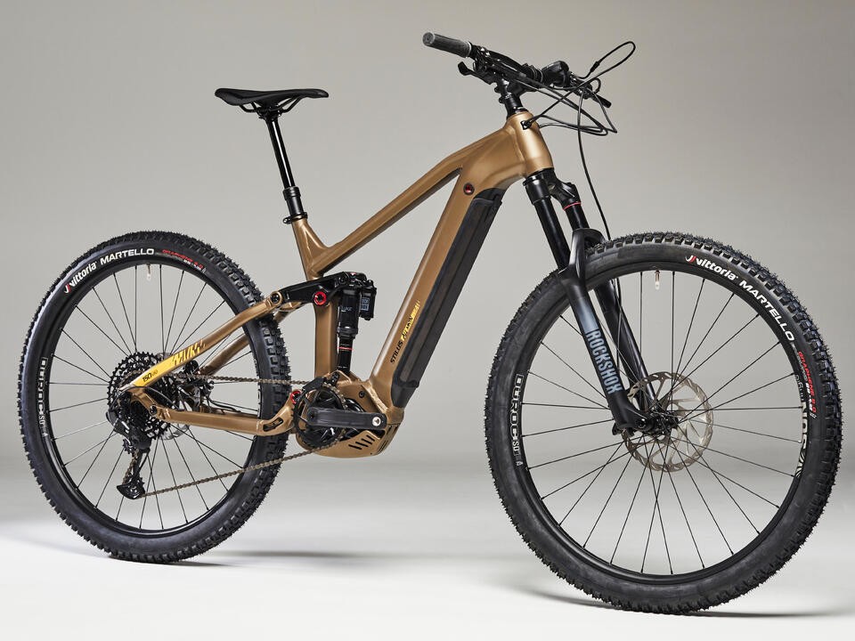 Decathlon stilus full suspension electric mountain hot sale bike