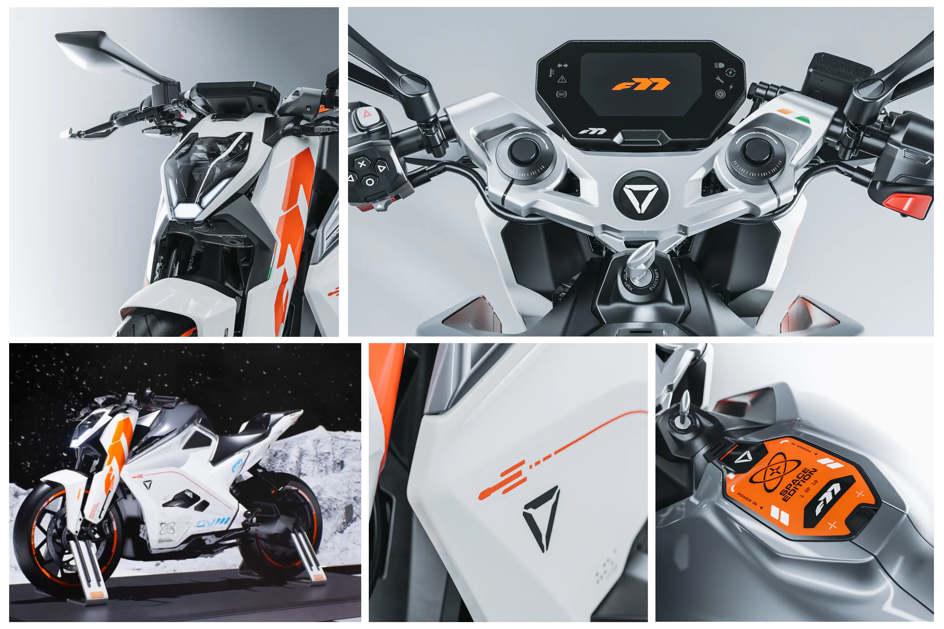 A motocicleta elétrica Ultraviolette F77 Space Edition celebra o