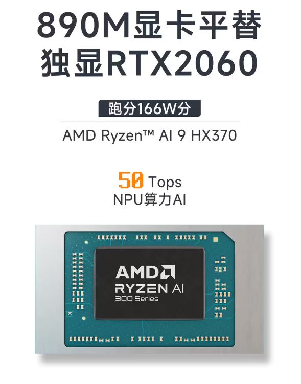 A GMK afirma que a Radeon 890M iGPU pode se equiparar a uma RTX 2060 discreta. (Fonte da imagem: Bilibili)