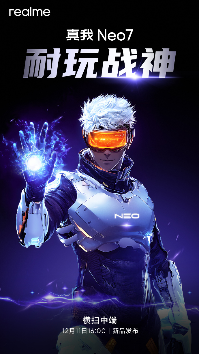 O novo pôster promocional do Neo7. (Fonte: Realme via Weibo)