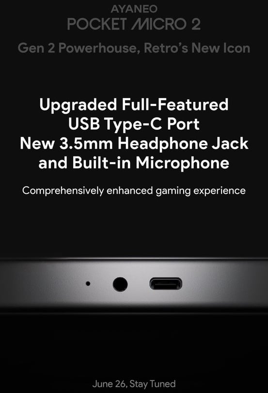 O Pocket Micro 2 contará com uma entrada de áudio e um microfone.