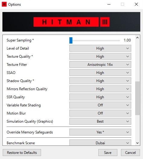 Análise de desempenho Hitman 3 