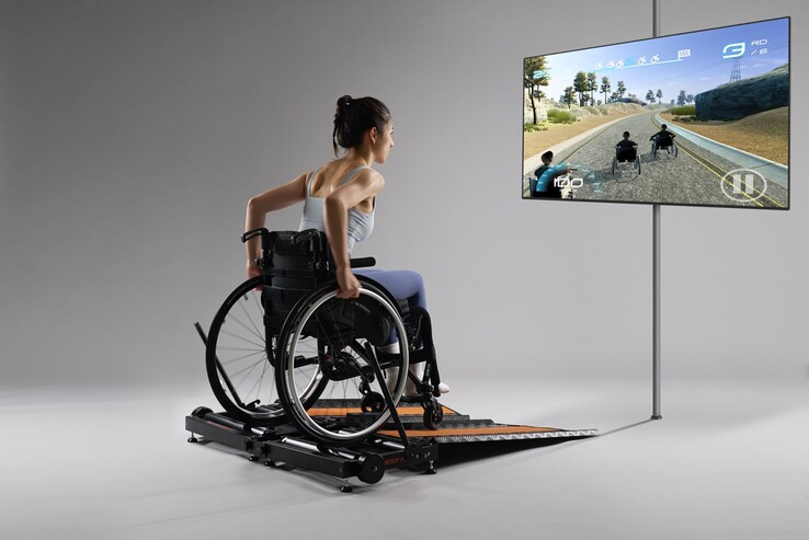 Os usuários de cadeiras de rodas manuais podem desenvolver força e jogo usando o Kangsters Wheely-X. (Fonte: Kangster)