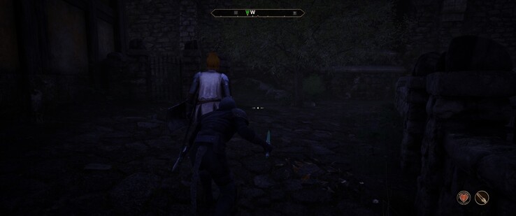 É melhor não se aventurar sozinho à noite. O olho fechado indica que não fomos detectados. (Fonte da imagem: The Elder Scrolls IV: Oblivion Remastered)
