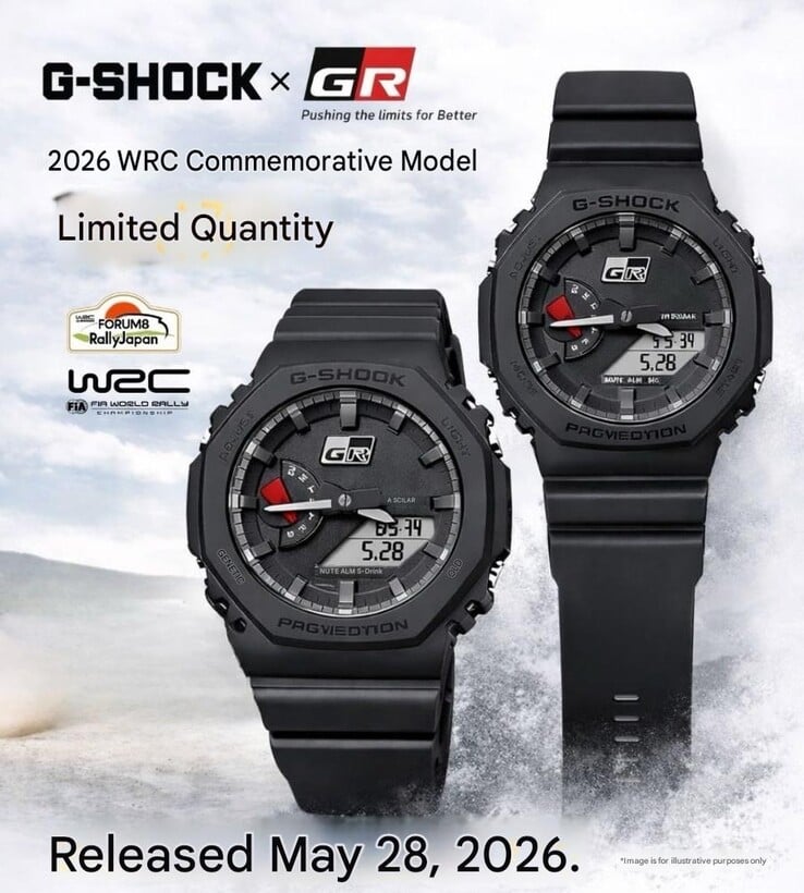 Um pôster do relógio Casio G-Shock x GR GA-2100 (tradução automática)
