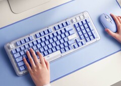 O novo teclado mecânico da Logitech também está disponível em azul (Fonte da imagem: Logitech)