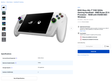 ...mas as capturas de tela postadas por u/BillboSwagenz no subreddit r/xbox indicam o contrário. (Fonte da imagem: Best Buy)