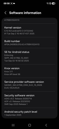 Samsung Galaxy A17 Software 5G