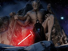 Imagem do mod Lightsabers (Magicka Sabers). (Fonte da imagem: SkyrimRenKylo - Nexus Mods)