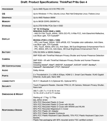 ThinkPad P16s Gen 4 (fonte da imagem: Lenovo)
