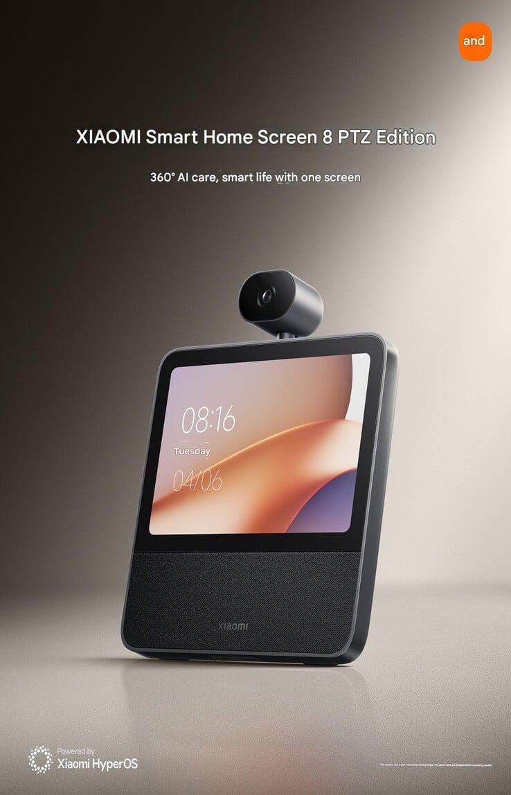 Um pôster de marketing do Xiaomi Smart Home Screen 8 PTZ Edition. (Fonte da imagem: Xiaomi)