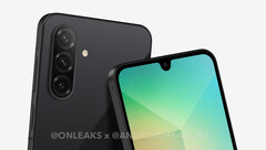 O Galaxy A26 tem um design familiar. (Fonte da imagem: Android Headlines & @OnLeaks)
