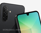 O Galaxy A26 tem um design familiar. (Fonte da imagem: Android Headlines &amp; @OnLeaks)