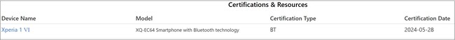 Registro da versão americana do Xperia 1 VI. (Fonte da imagem: device.report)