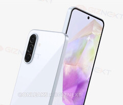 O Galaxy A36 5G é um exemplo dos recentes designs do Xperia da Sony. (Fonte da imagem: @OnLeaks &amp;amp; GizNext)