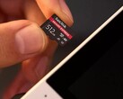 Um cartão SD SanDisk de 512 GB (Fonte da imagem: SanDIsk)