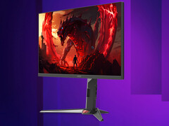 O Nitro XV270X funciona a 72 Hz no modo 5K. Na foto: uma imagem promocional do monitor para jogos. (Fonte da imagem: Acer)