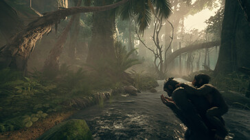 Uma imagem mostrando uma floresta em Ancestors: The Humankind Odyssey.